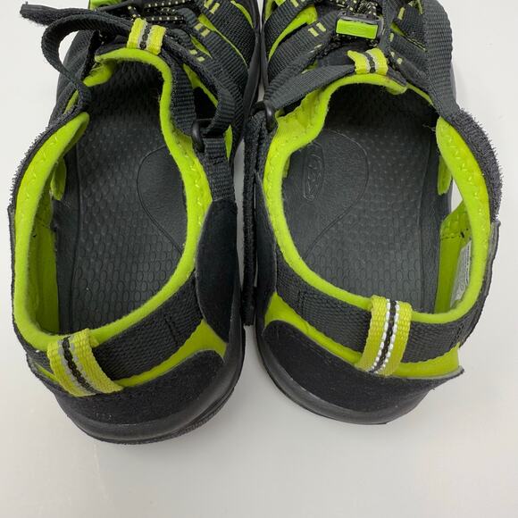 Keen Newport H2 Sandals Big Kids 6 Black Neon Green Hiking Sandals EUC - Picture 12 of 13